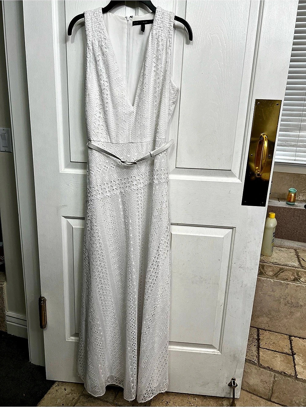 White House Black Market Lace Midi Dress White Size 4